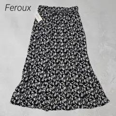新品タグ付き✨フェルゥ/総柄フレアスカート/ボタニカル/リボン/オンワード樫山2のサムネイル