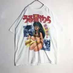 3687　うる星やつら　アニメ　両面　ビッグプリント　Tシャツ　白