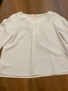 OPAQUE.CLIP ホワイト 七分袖ブラウス