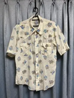 Ranger's 【S】花柄刺繍入り　ウエスタンシャツ 　半袖　スナップボタン SUGAR CANE 半袖 ウエスタンシャツ 花柄 Mサイズ - メルカリ