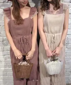 NICE CLAP ヴィンテージ風サロペット ロンパース