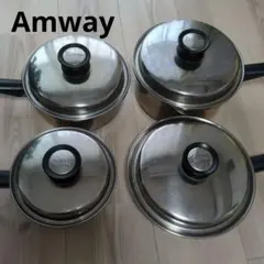 Amway Queen アムウェイ クイーン 片手鍋 4点セット ステンレスのサムネイル