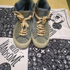 DIESEL ハイカットスニーカー デニム スタッズ装飾のサムネイル