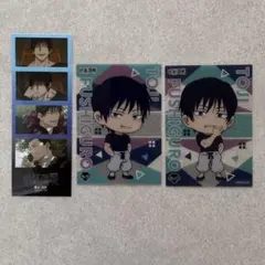 呪術廻戦　伏黒甚爾　3点セット　クリアカード　4カットステッカー