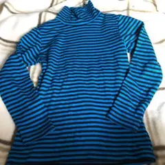 タートルネック ボーダーカットソー　キッズサイズ130cm