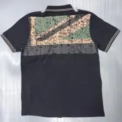 新品★フレンチコネクション ユニオンジャックオープンポロシャツ M 黒 FCUKのサムネイル