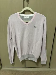 Black & White Vネックニット Mサイズ