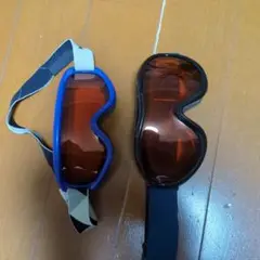 ゴーグル 青と黒 オレンジレンズ