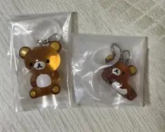 リラックマ　クリアマスコットチャーム　めじるしアクセサリー