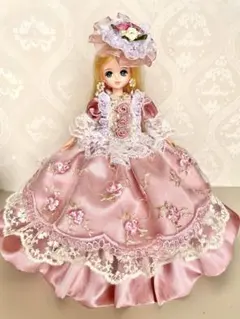 リカちゃん服　ドレス　ピンク　４点セット　ハンドメイド