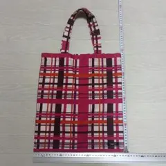 フランフラン Francfranc チェック柄 トートバッグ・ピンク系／送料込み