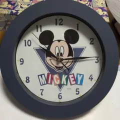 ミッキーマウス 掛時計 ダークブルー