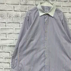 Brooks Brothers 長袖襯衫！條紋 紅藍 XL 0318