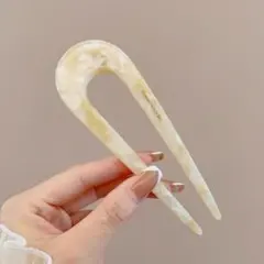 U字型かんざし 髪留め 髪飾り 着物 成人式 結婚式 アクセサリー ヘアアクセ