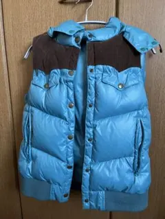 ダウンベスト フード付き