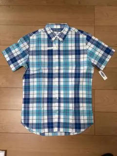 OLD NAVY 半袖チェックシャツ S 新品タグ付 綿100%のサムネイル