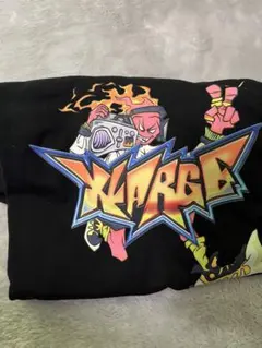 X-LARGE カラフルTシャツ ブラック