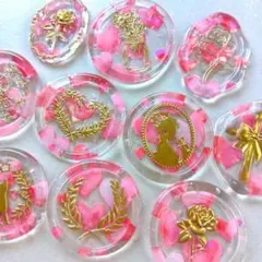 シーリングワックス୨୧封蝋ステッカー クリア ハート 10枚 240