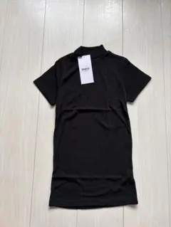 【新品タグ付】DHOLIC ハイネックリブカットソー 黒のサムネイル