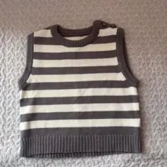 COMME CA DE MODE ボーダーベスト　80サイズ