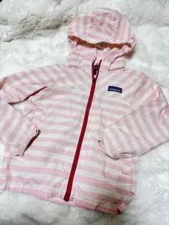 patagonia フード付きジャケット ピンクチェック 2T - メルカリ
