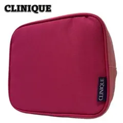 CLINIQUE ダブルファスナー ポーチ ピンクのサムネイル