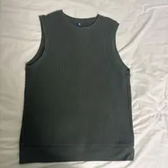 UNIQLO KIDS ワッフルベスト ダークグリーン