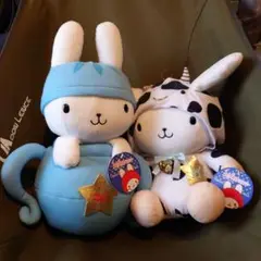 激レア　当時物　平成レトロ　AMUSE うさずきん　ぬいぐるみ大　いちごずきん うさずきん AMUSE ぬいぐるみ 3体セット 平成 レトロ いちご 桃