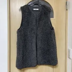 relume ボア素材 グレー ノースリーブベスト