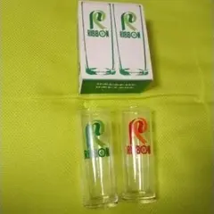 昭和レトロ　グラス　リボンシトロングラス