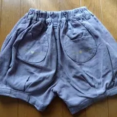 後ろに猫型ポケット付きハーフパンツ 120cm