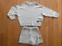 X-girl STAGES 新品　ニットセットアップ　グレー　110
