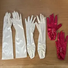 ホワイトサテンロングクロープ　2点　ショートクロープ1点