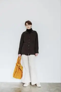 MEYAME サイドジップフレアコーデュロイ クリーム サイズ1 ザシンゾーン