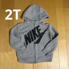 NIKE グレー フード付きパーカー 2T