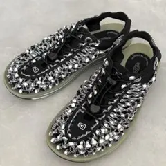 キーン ユニーク マルチカラー サンダル 靴 メンズ 美品 白黒 【27cm】