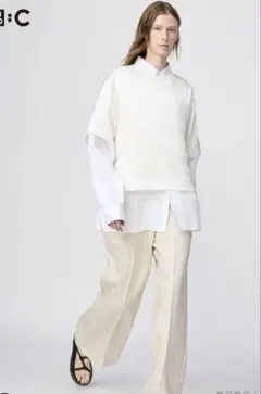 ユニクロC スウェットストレートパンツ　ナチュラル