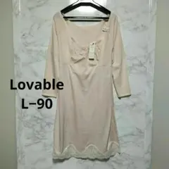 【タグ付未使用】ラバブル　ウィンタム　長袖スリップ　切替スリップ　L−90