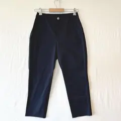 シンプルライフ レナウン ストレッチパンツ　L クロップド丈　ネイビー