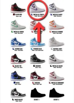 NIKE Air Jordan ミニチュア METALLIC PURPLE②-