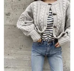 【美品】シールームリン　ケーブルニット カーディガン 長袖