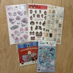 おぱんちゅうさぎ　もんちっち　ピングー　他　ぷっくりシール　まとめ売り