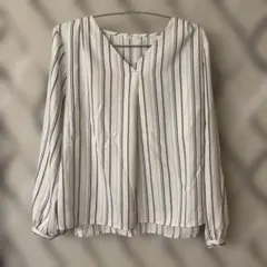 ♡グラシア ストライプシャツ 長袖ブラウス Lサイズ♡