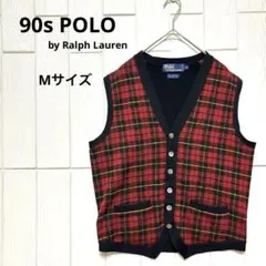 90s POLO by Ralph Lauren ウールシルク ベスト Mサイズ