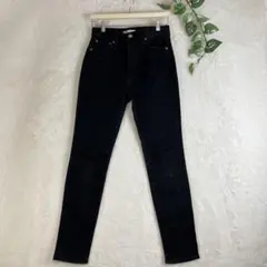 moussy マウジー ブラック ストレッチスキニーデニムパンツ 27インチ