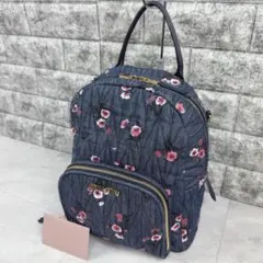 超希少 日本限定販売 MIUMIU 花柄 デニム マテラッセ リュック バッグのサムネイル