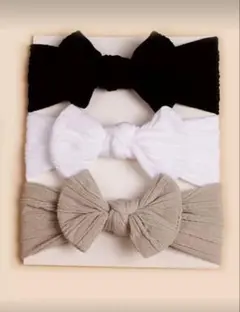 ベビー リボン ヘアバンド 3色セット