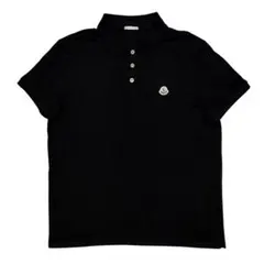 極美品］モンクレール ポロシャツ ブラック XXL - メルカリ