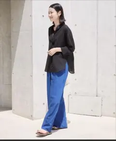 美品【アメリカンホリック】接触冷感ワッシャーイージーパンツ　M