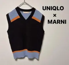 UNIQLO×MARNI ユニクロ　コラボ　ベスト ニット Vネック 配色 M